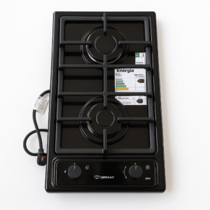 Anafe a Gas Natural Empotrable Ormay Negro - 2 Hornallas