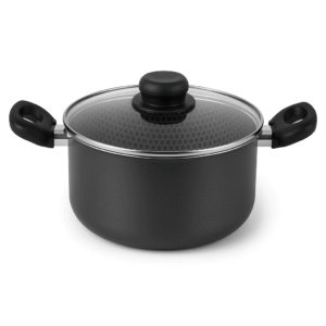 Cacerola 20 Antiadherente de Aluminio con Tapa de Vidrio Gourmet Multiflon