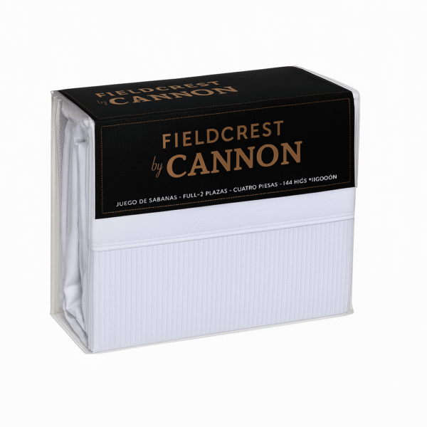 Juego de Sábanas 2 plazas (4 piezas) Cannon Fieldcrest 144 hilos