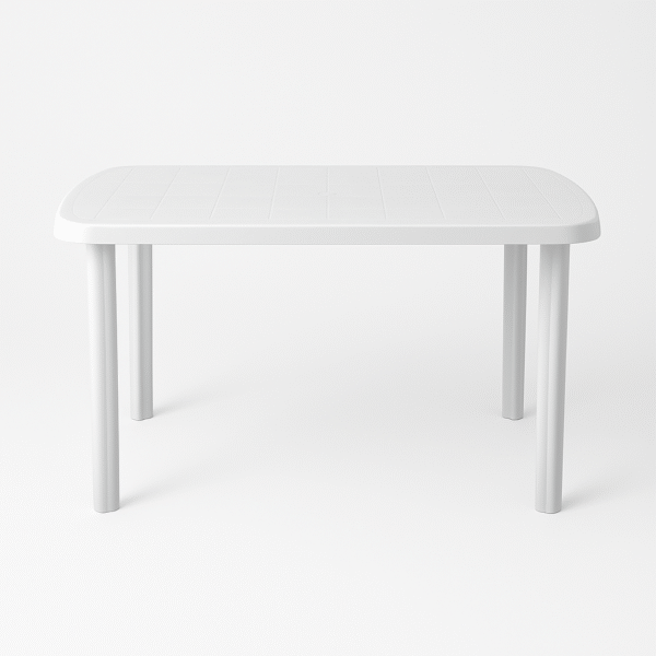 Mesa de Plástico Rectangular Desarmable Avellino 1,34m x 0,85m.