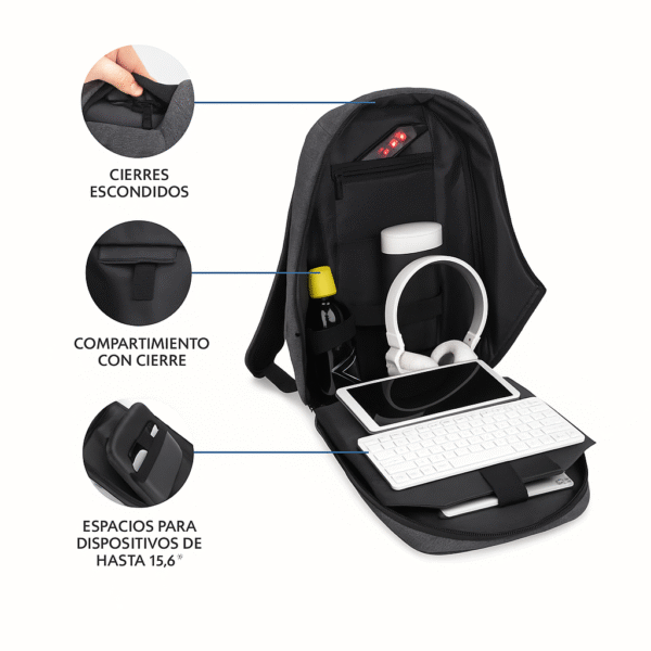 Mochila Antirrobo Impermeable Suono - ACC0099 - Imagen 2