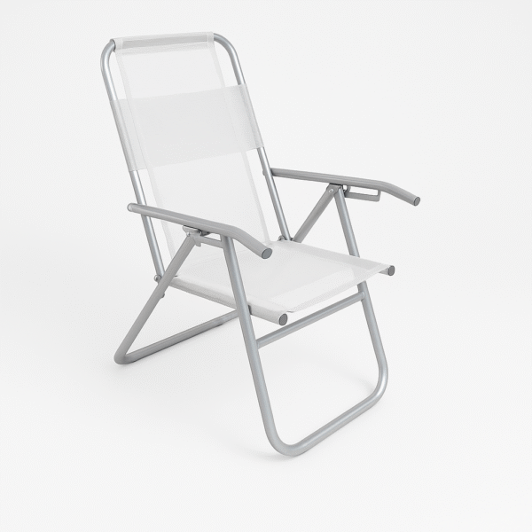 Reposera Plegable de Aluminio 5 Posiciones Blanca