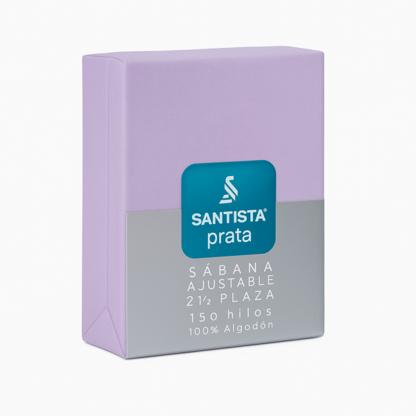 Sábana Ajustable 2 1/2 Plazas Santista Prata 150 hilos