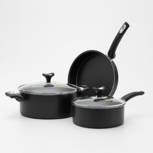 Batería de Cocina Marmicoc 3 Piezas Negro (B3PD-NG-NG)