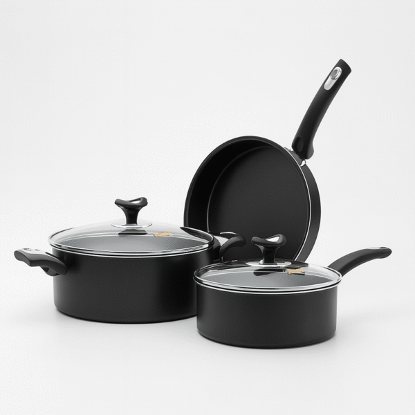 Batería de Cocina Marmicoc 3 Piezas Negro (B3PD-NG-NG)