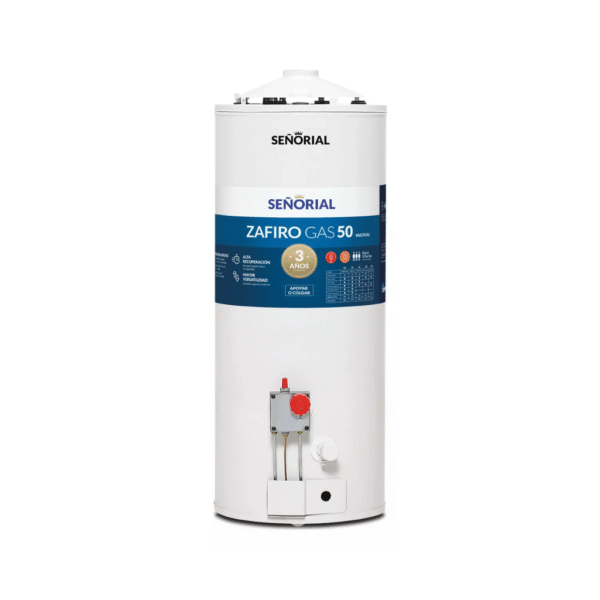 Termotanque Señorial Zafiro 50L Multigas Doble Conexión TSZP-50