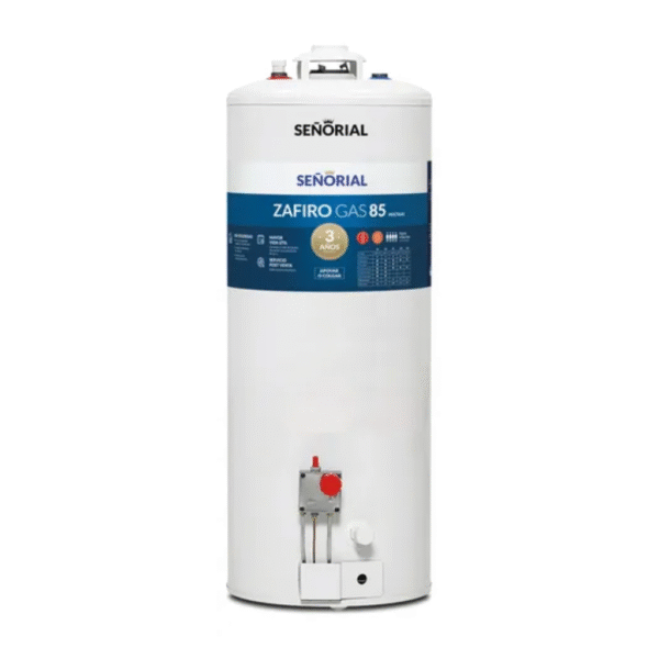 Termotanque Señorial Zafiro 85L Multigas Conexión Superior TSZP1-85