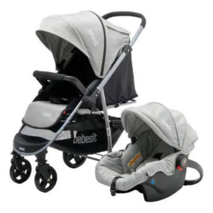 COCHECITO DE PASEO CON HUEVITO GRIS CLARO BEBESIT 1337TS-M
